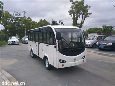  十四座带空调观光车全封闭带冷暖风空调电动观光车